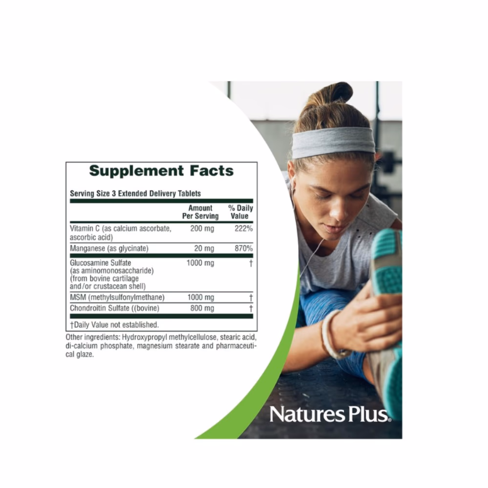 Nature's Plus Glucosamine Chondroitin MSM Tab 90s 2