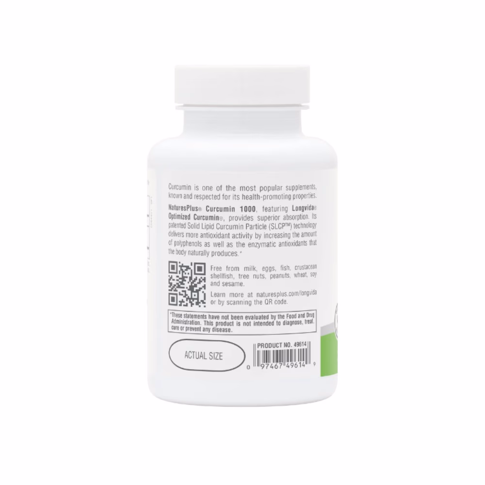Nature's Plus Longvida Curcumin 1000mg 30 Tabs 2