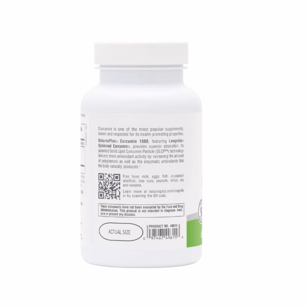 Nature's Plus Longvida Curcumin 1000mg 60 Tabs 2