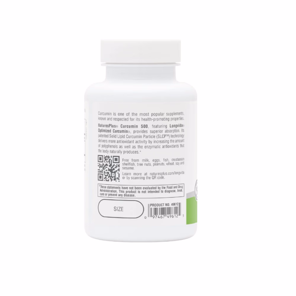 Nature's Plus Longvida Curcumin 500mg 60 Caps 3