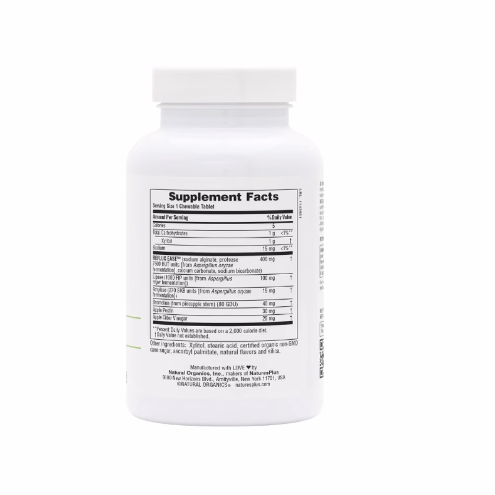 Nature's Plus Natural Reflux Ease 60 Chew Tabs Vanilla 3