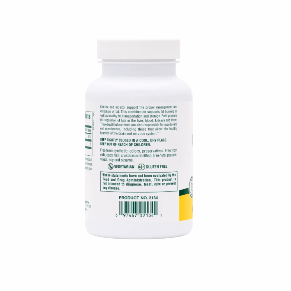 Natures Plus Choline Inositol 500mg/500mg Tablet 60s 2