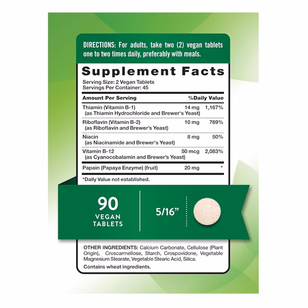 Nature's Truth B-Complex Plus B-12 90 Tablets 2