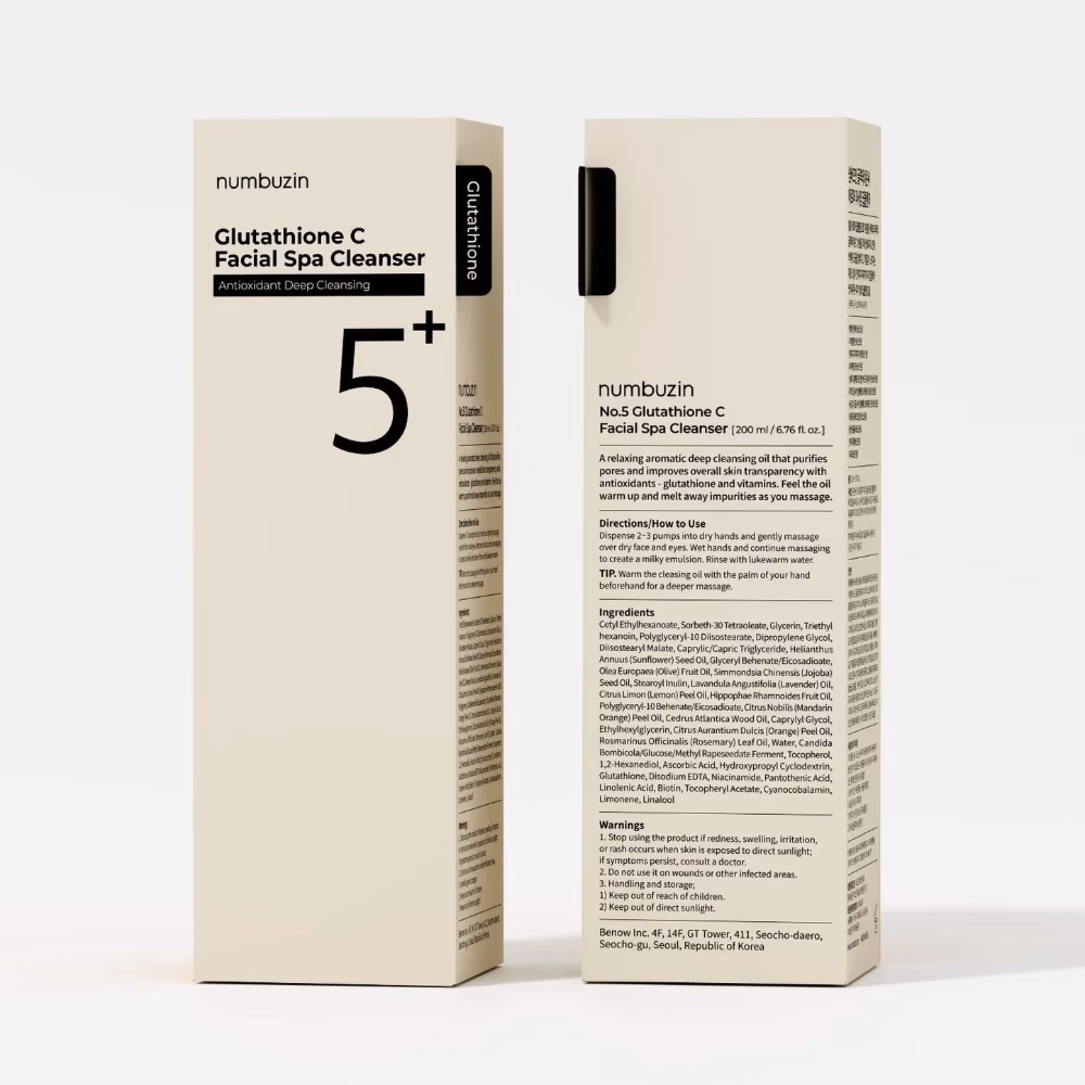 Numbuzin 5+ glutathione C facial spa cleanser 2