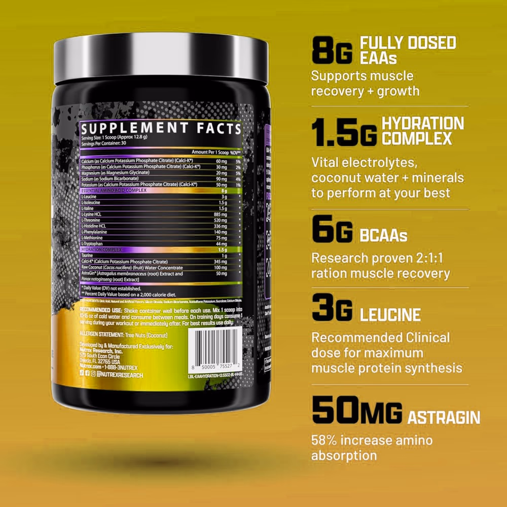 Nutrex EAA+ Hydration Lemon Lime Flavor – 390g  2