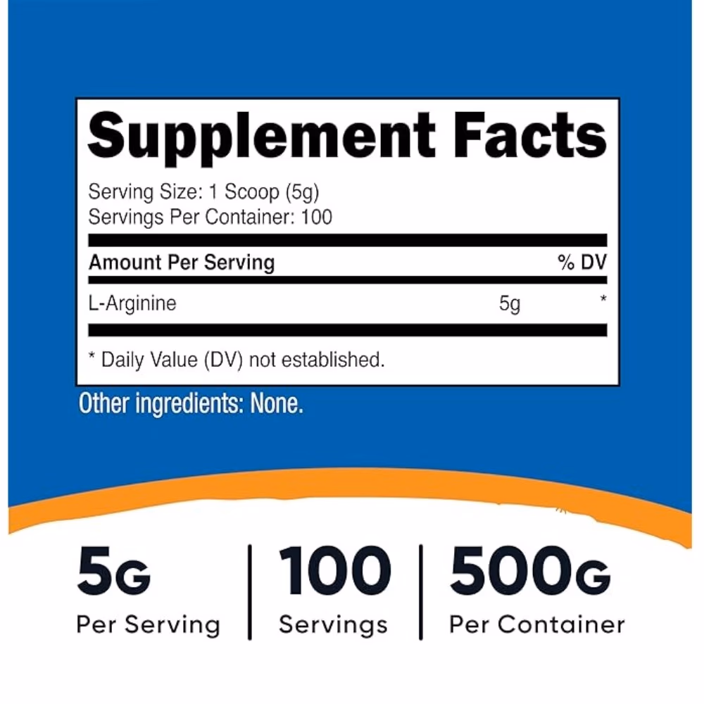 Nutricost L-Arginine Powder Unflavored 500g 5