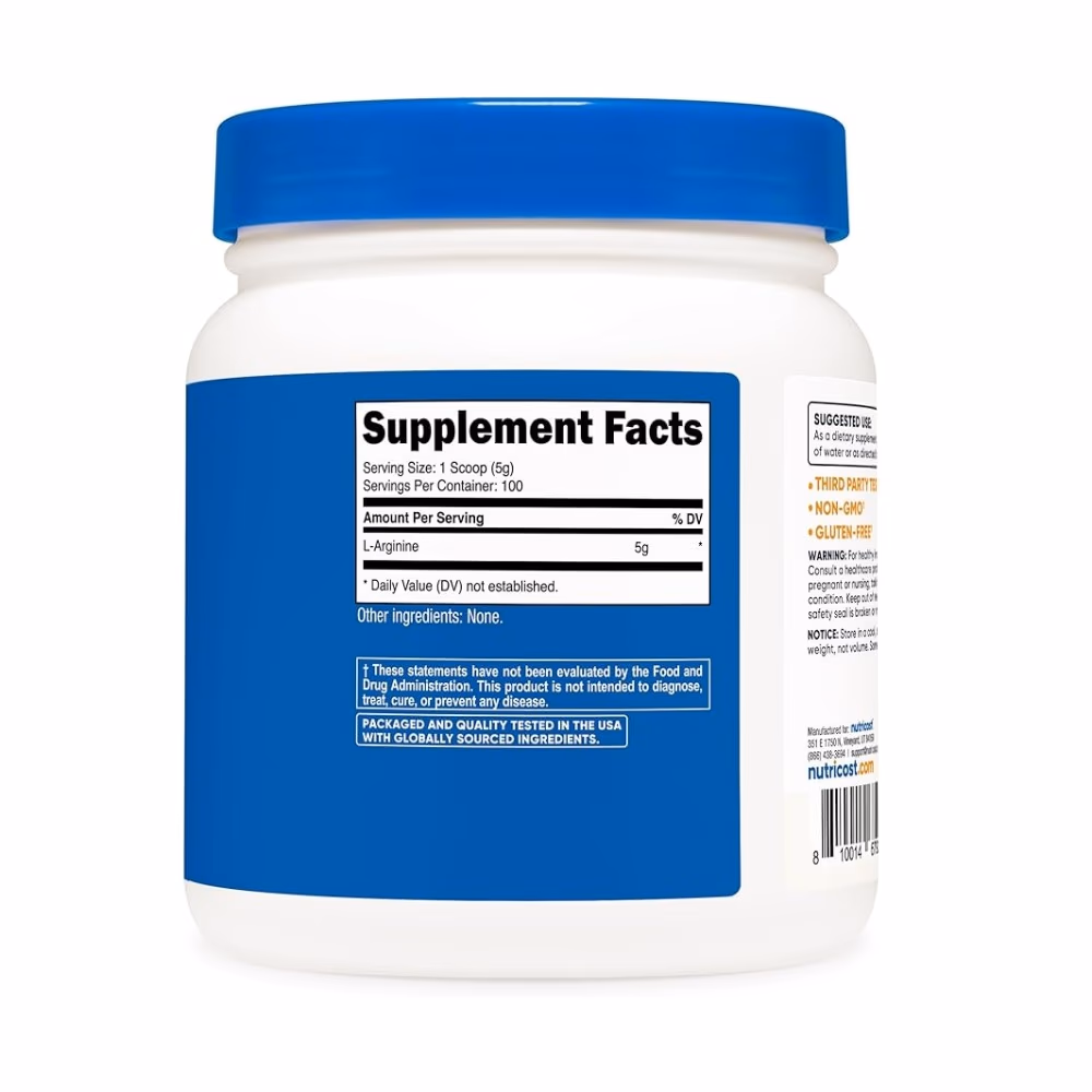 Nutricost L-Arginine Powder Unflavored 500g 2