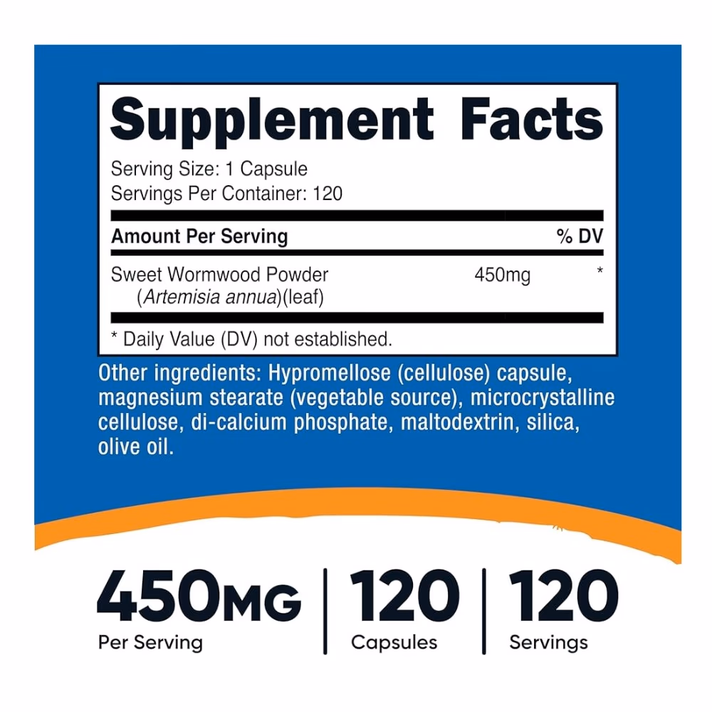 Nutricost Wormwood 450mg - 120 Capsules 3