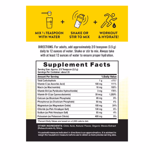 Nature’s Truth Electrolyte Hydration Powder Mix – Lemon Flavor – 121g 2