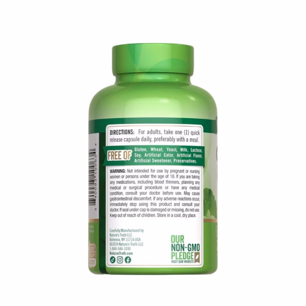 Nature's Truth Ginkgo Biloba 120mg 200 Capsules 5