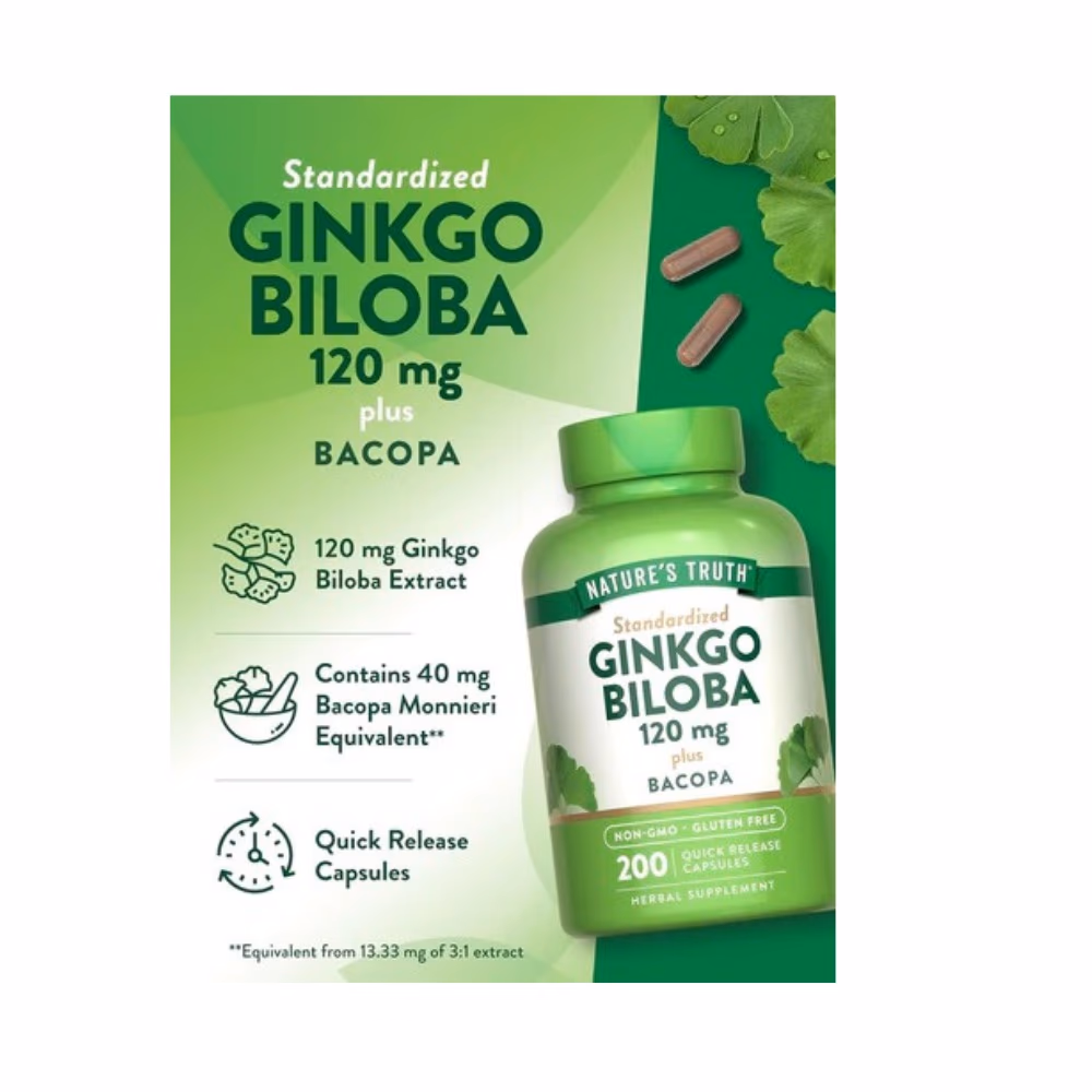Nature's Truth Ginkgo Biloba 120mg 200 Capsules 3