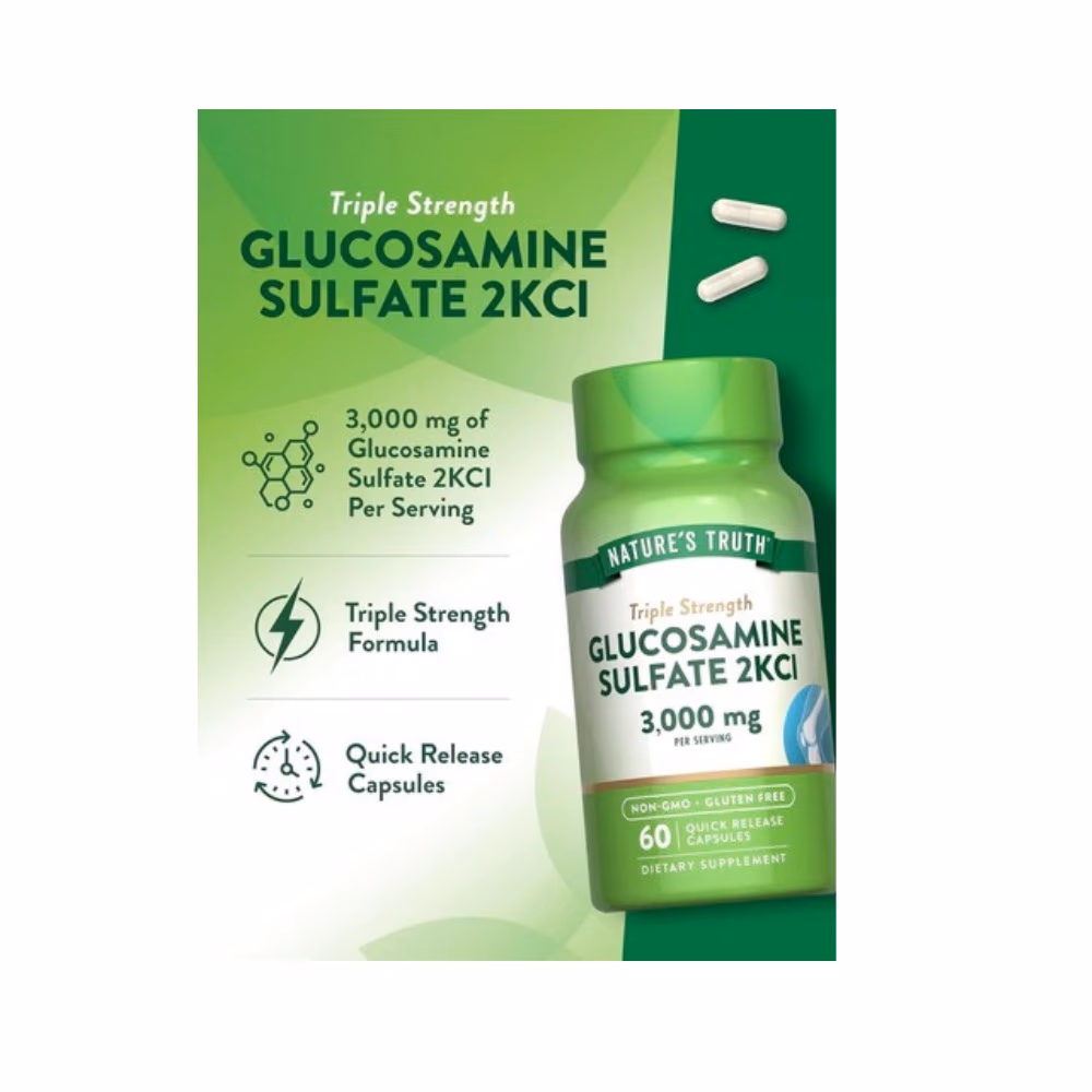 Nature's Truth Glucosamine Sulfate 2KCI 3000mg 60 Capsules 3