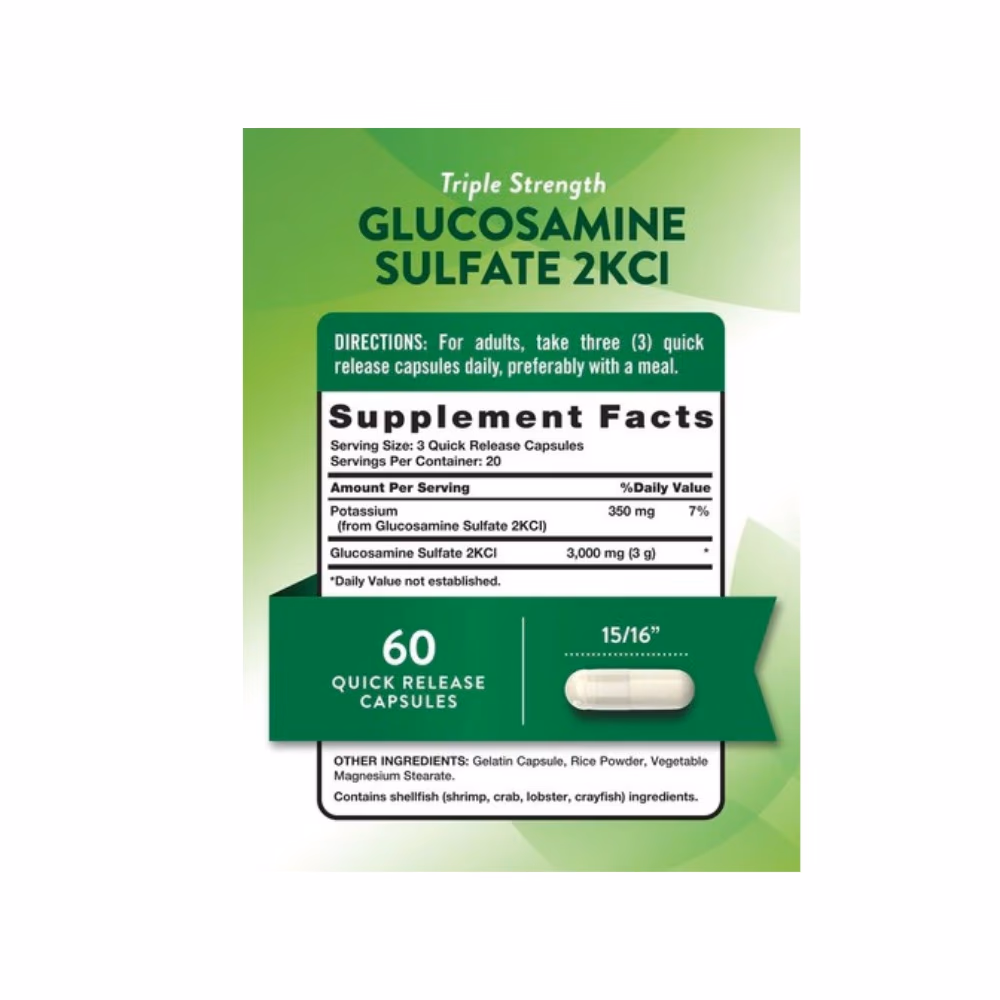 Nature's Truth Glucosamine Sulfate 2KCI 3000mg 60 Capsules 2