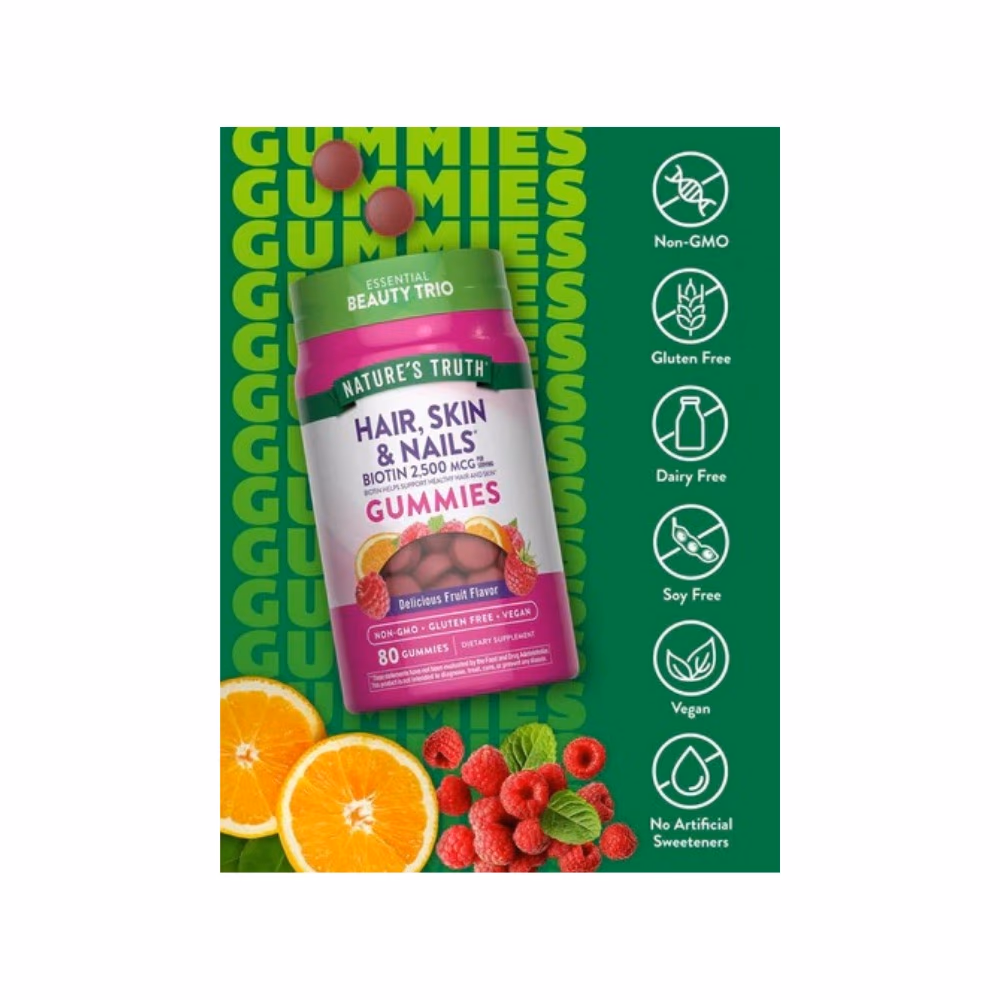 Nature's Truth Gorgeous Hair, Skin & Nails 80 Gummies 4