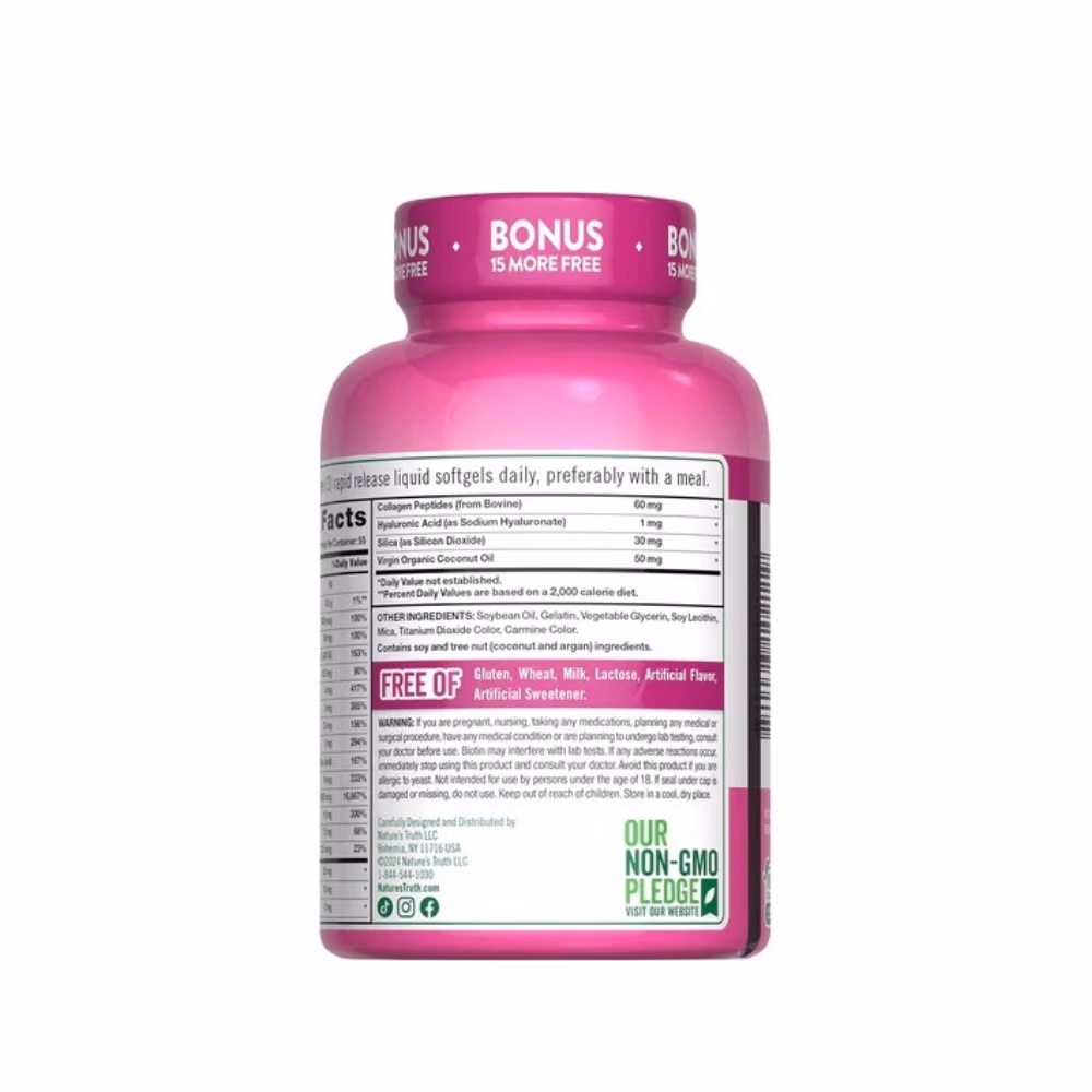 Nature's Truth Hair, Skin & Nails 5000mcg + Biotin (165 Softgels)  4