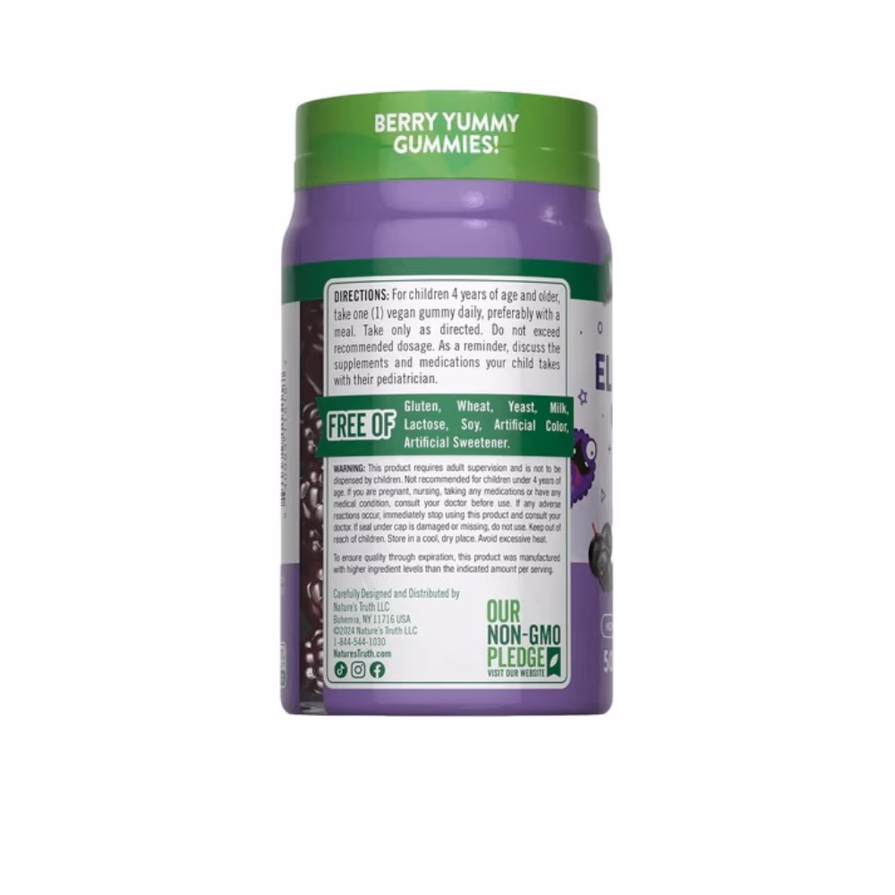 Nature's Truth Kids Sambucus Elderberry Berry Gummies 50s 4