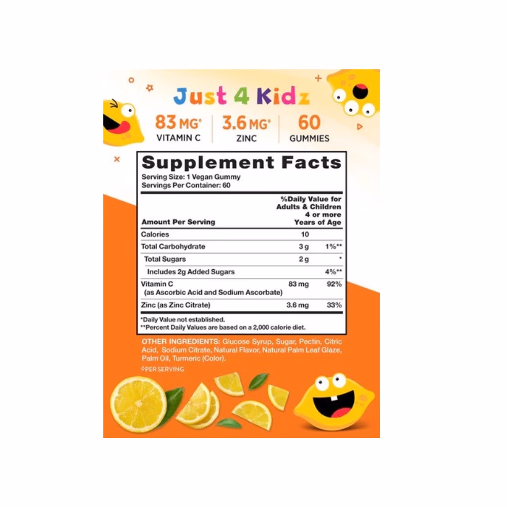 Nature's Truth Kids Vitamin C + Zinc Lemon Gummies 60s 5