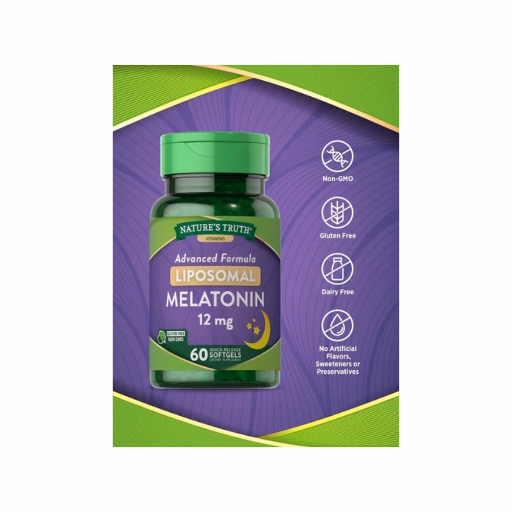 Nature's Truth Liposomal Melatonin 12mg Soft Gels 4