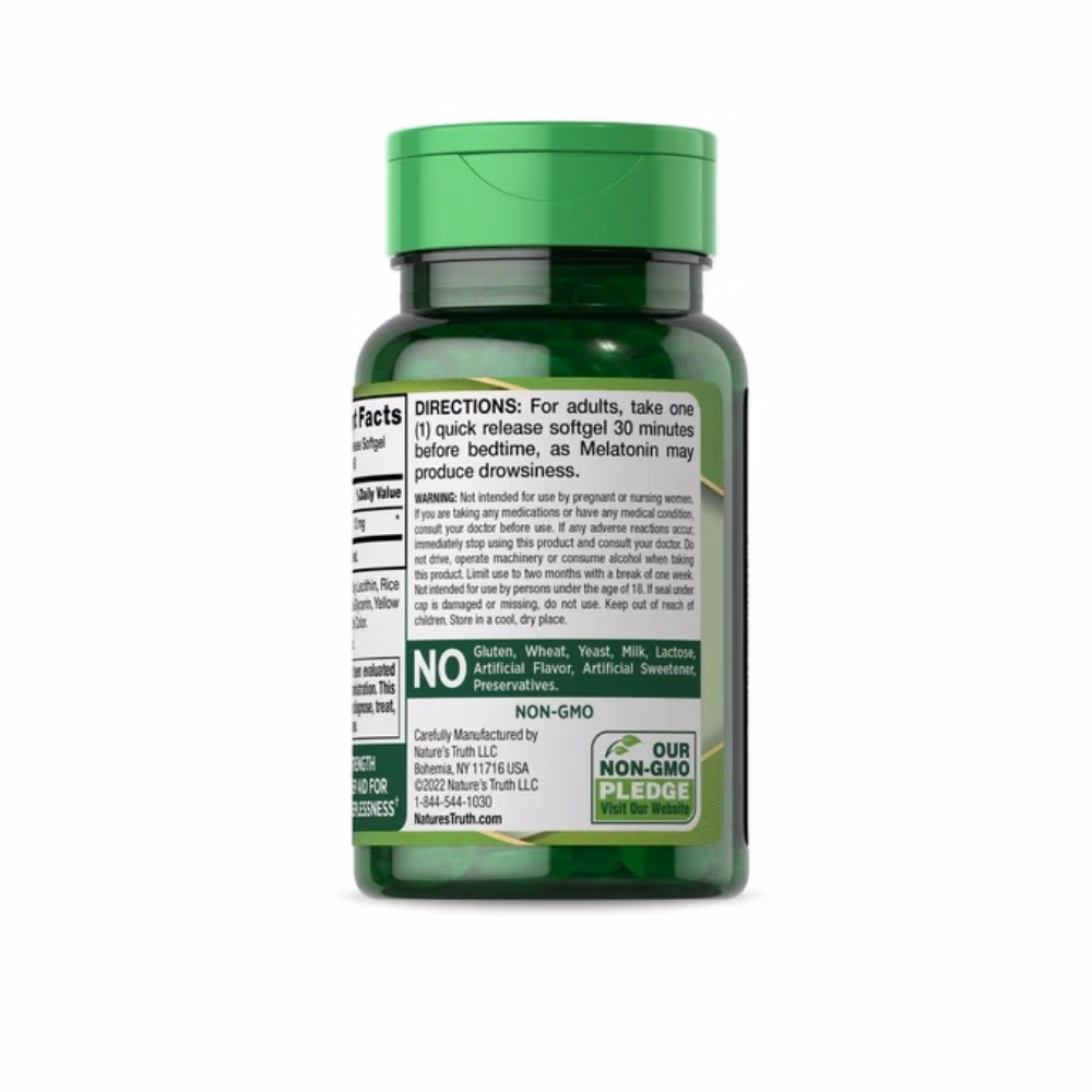 Nature's Truth Liposomal Melatonin 12mg Soft Gels 2