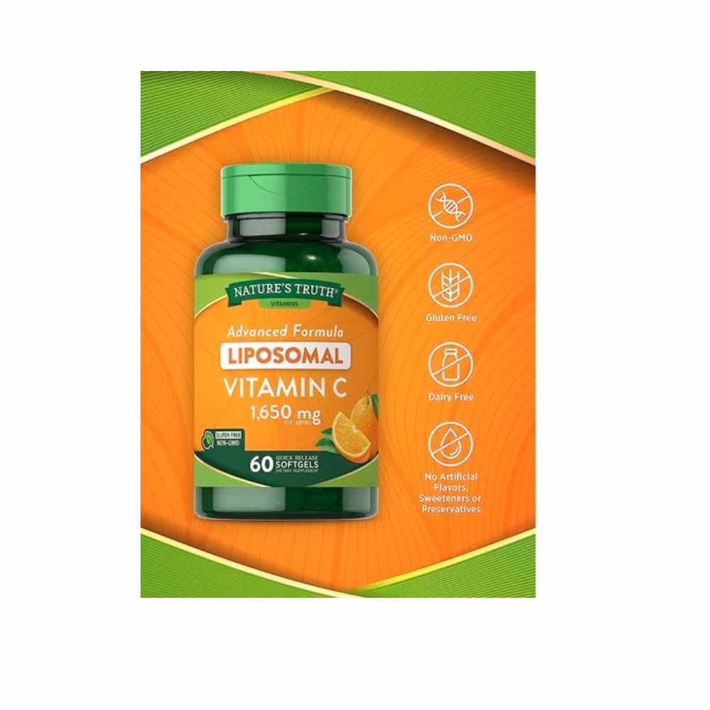 Nature's Truth Liposomal Vitamin C 1650mg Soft Gels 60s 2
