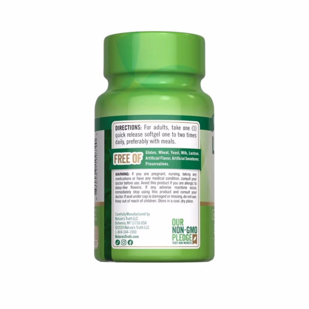 Nature's Truth Lutein 20mg 39 Softgel 3
