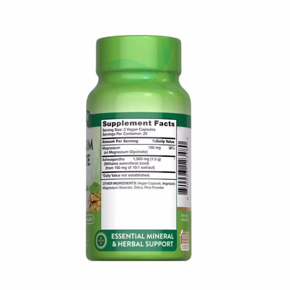 Nature's Truth Magnesium Glycinate + Ashwagandha Caps 60s 3