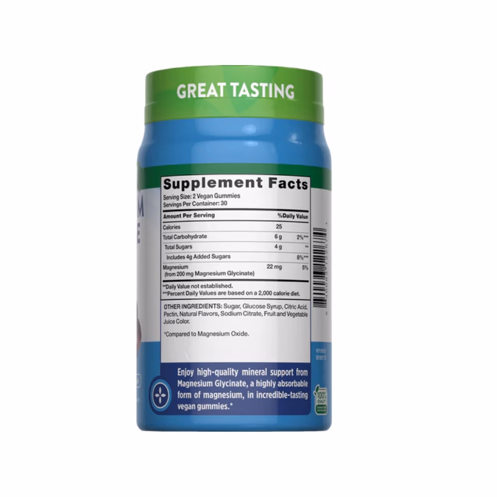 Nature's Truth Magnesium Glycinate 200mg Grape Gummies 60s 4