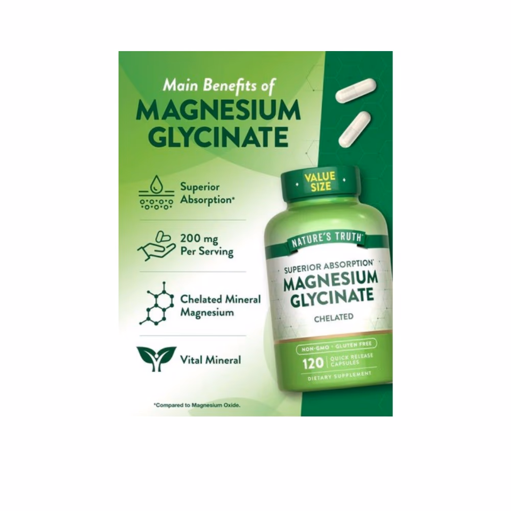 Nature's Truth Magnesium Glycinate Chelate Cap 120 5