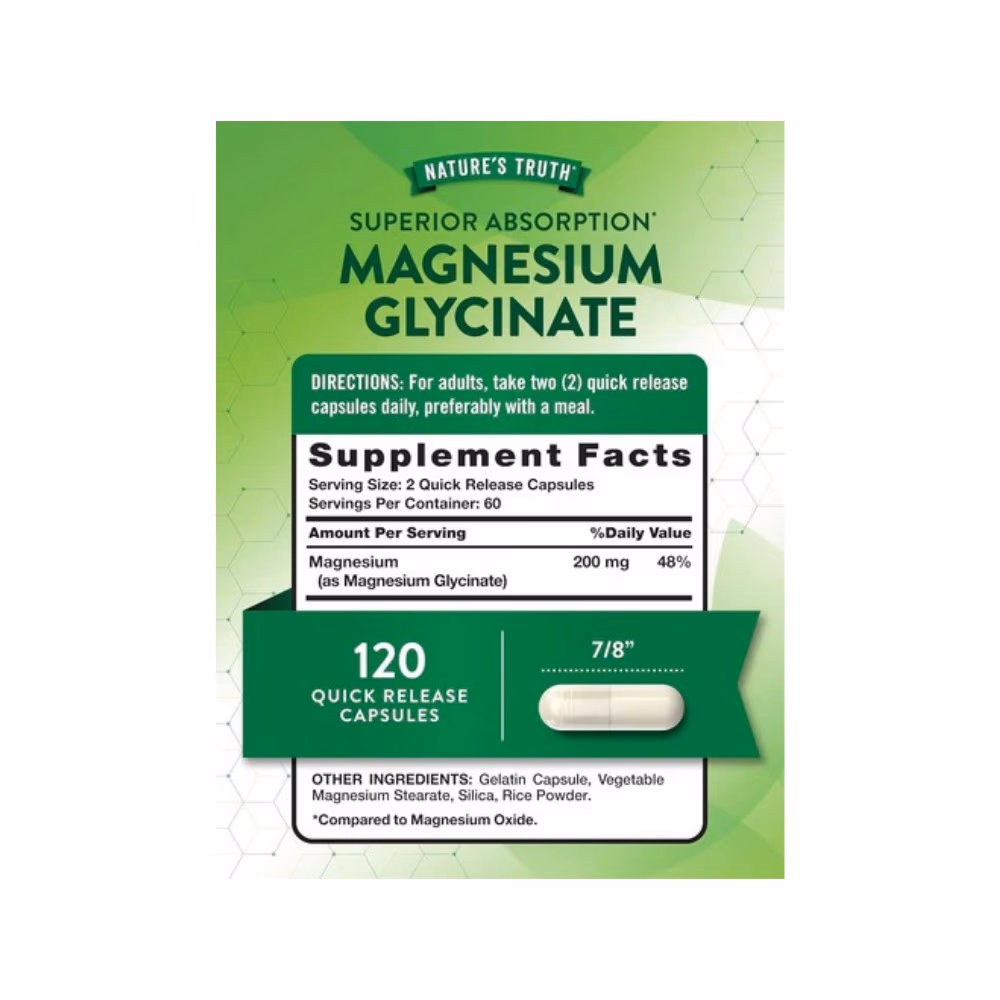 Nature's Truth Magnesium Glycinate Chelate Cap 120 4