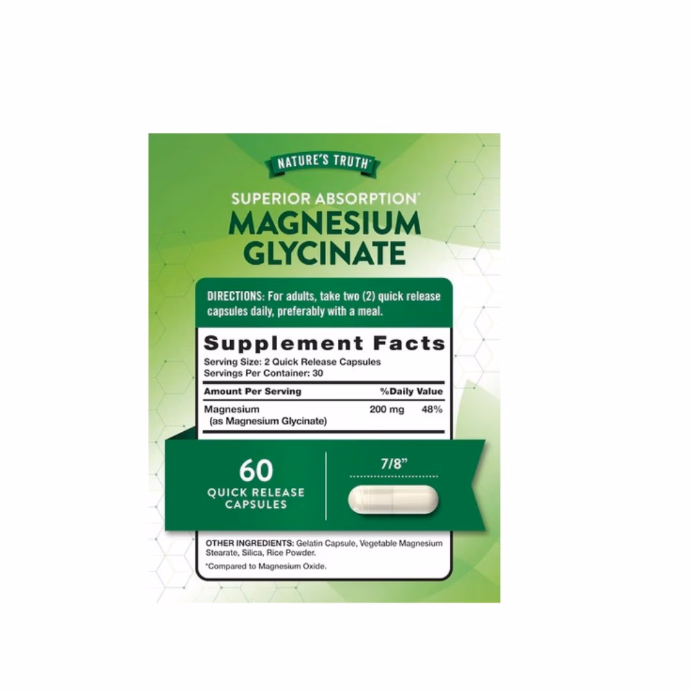 Nature's Truth Magnesium Glycinate Chelated 60 Caps 2