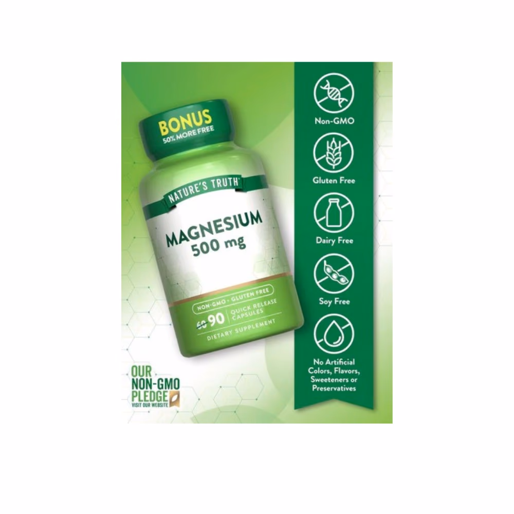 Nature's Truth Magnesium Oxide 500mg 90 Caps  5