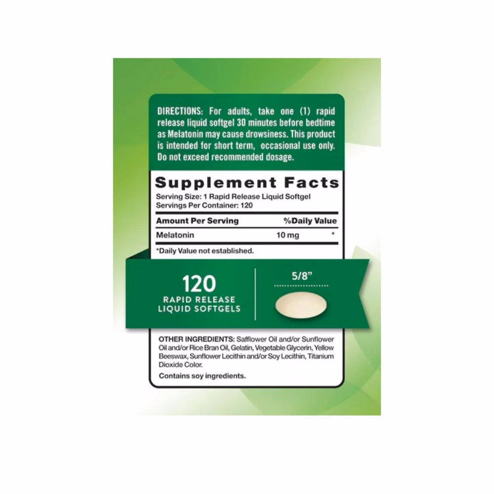 Nature's Truth Melatonin 10mg 120 Softgels 5