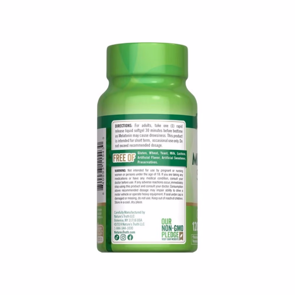 Nature's Truth Melatonin 10mg 120 Softgels 3