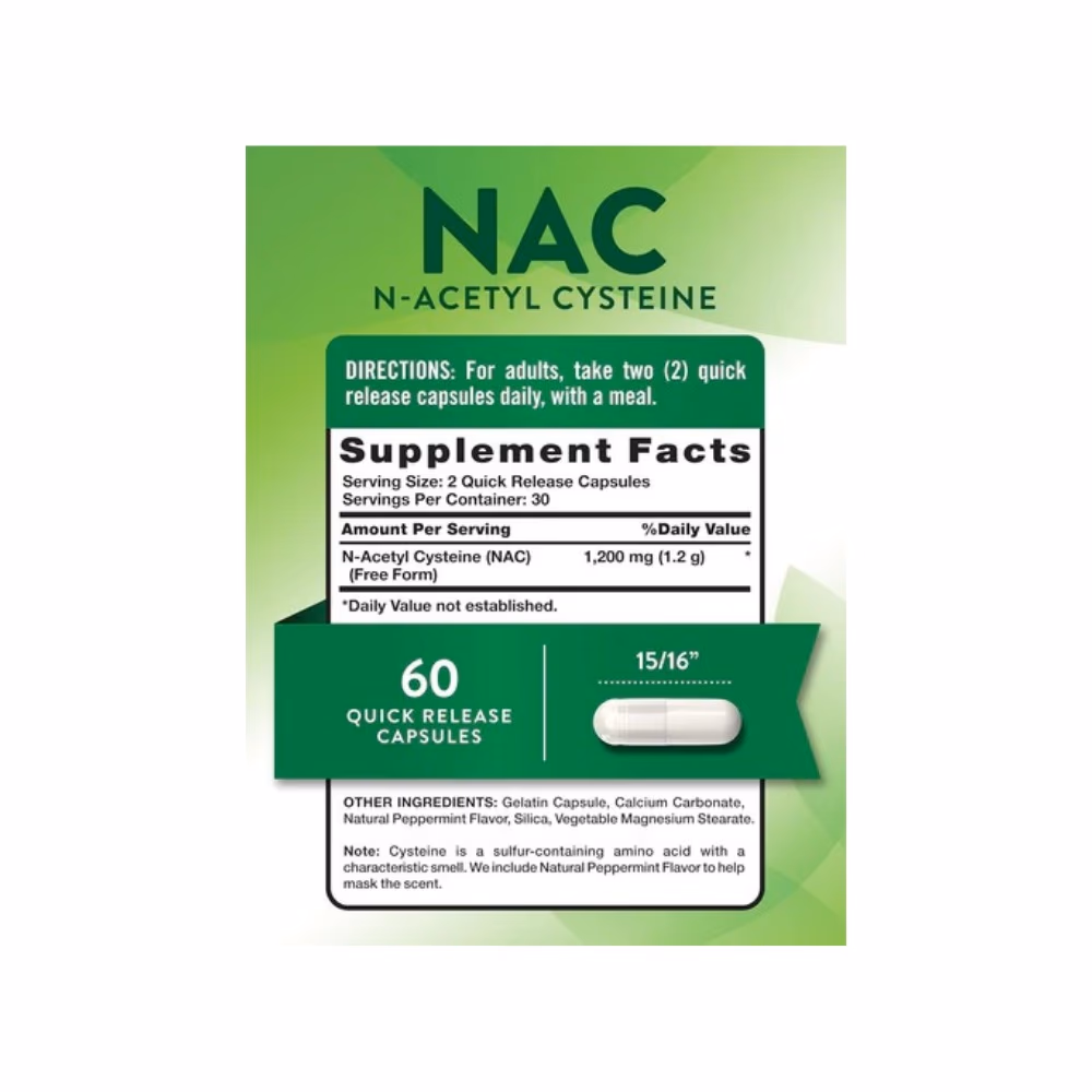 Nature's Truth NAC 1200mg 60 Caps 2