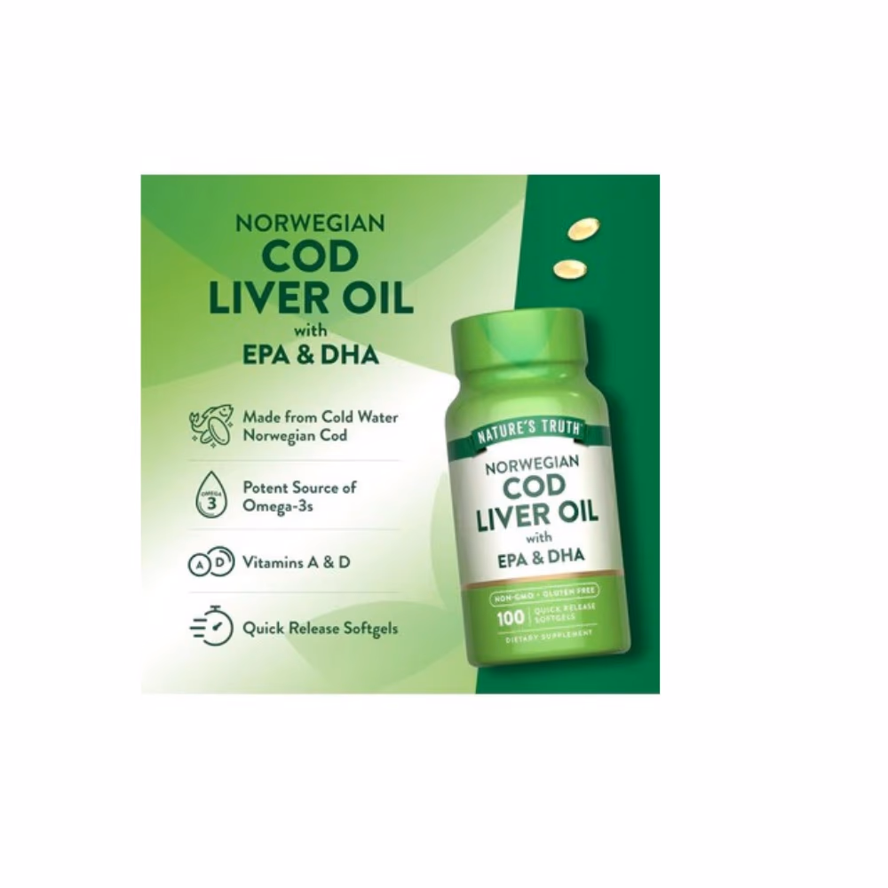 Nature's Truth Norwegian Cod Liver Oil Softgel 100s 3