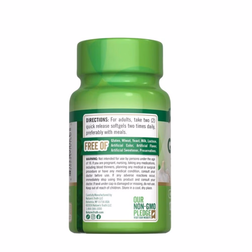 Nature's Truth Odorless Garlic 2400mg Softgels 120s 5