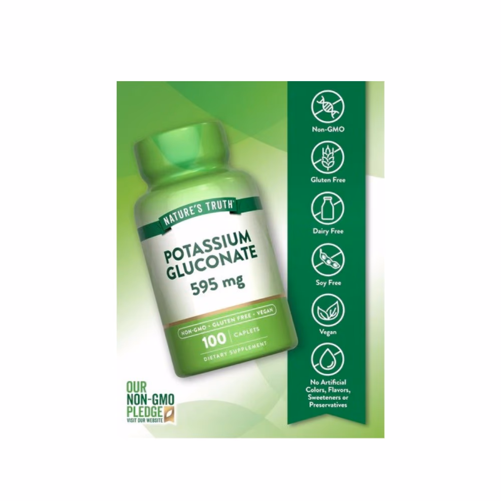 Nature's Truth Potassium Gluconate 595mg 100 Caps 4