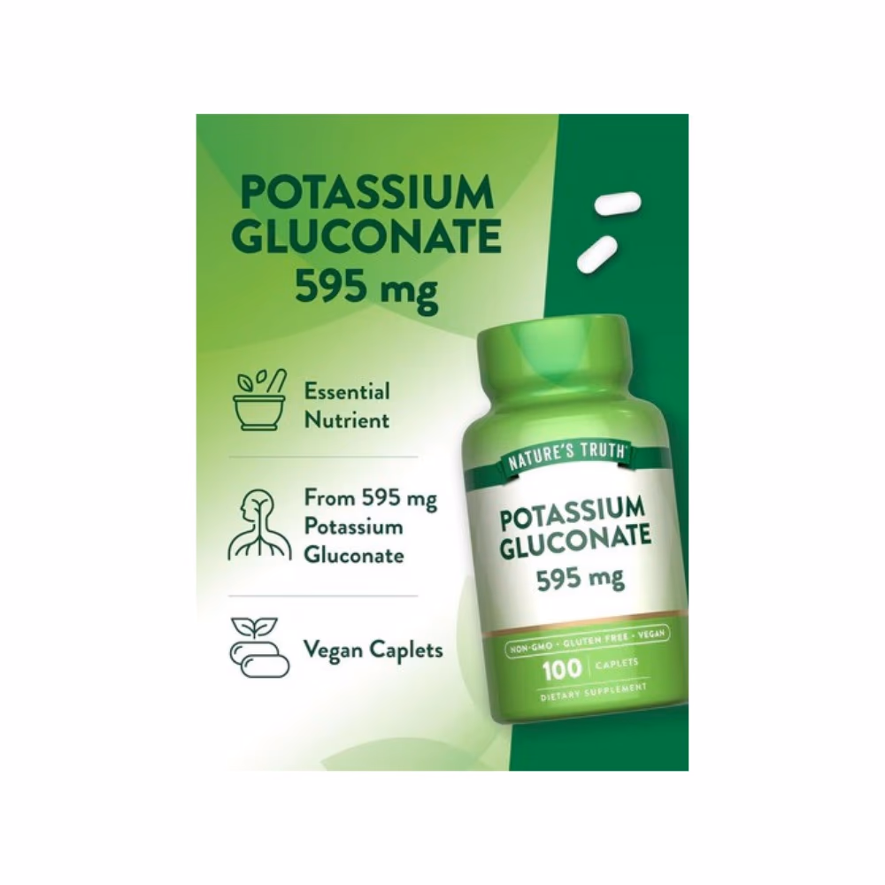 Nature's Truth Potassium Gluconate 595mg 100 Caps 2