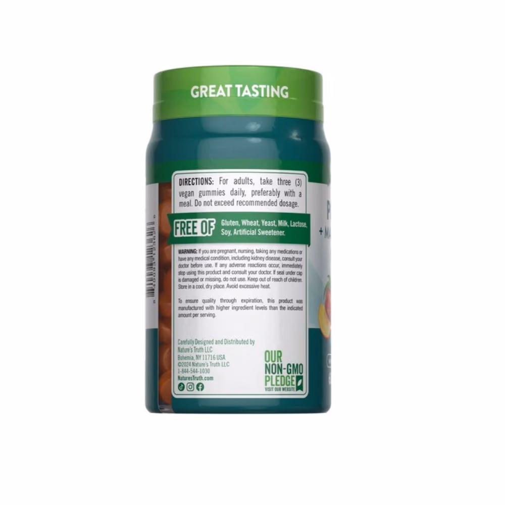 Nature's Truth Potassium Mag Citrate Peach-Strawberry Gummies 60s 4