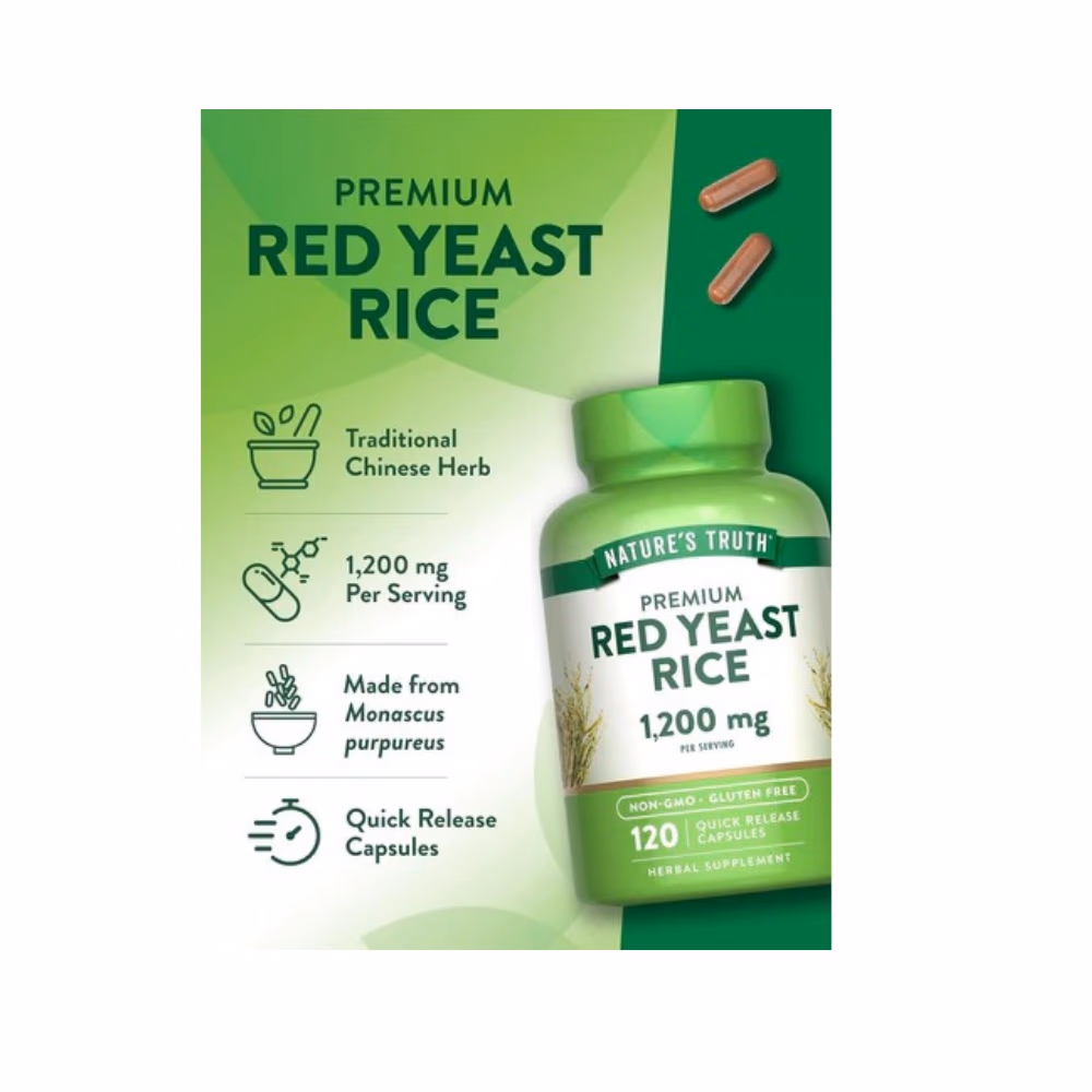 Nature's Truth Premium Red Yeast 1200mg Cap 120s 4