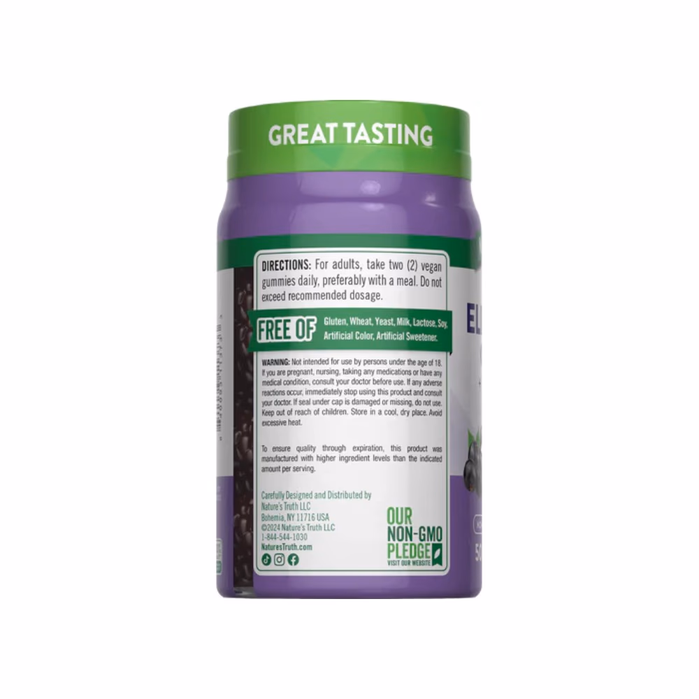 Nature's Truth Sambucus Elderberry Berry -50 Gummies  4