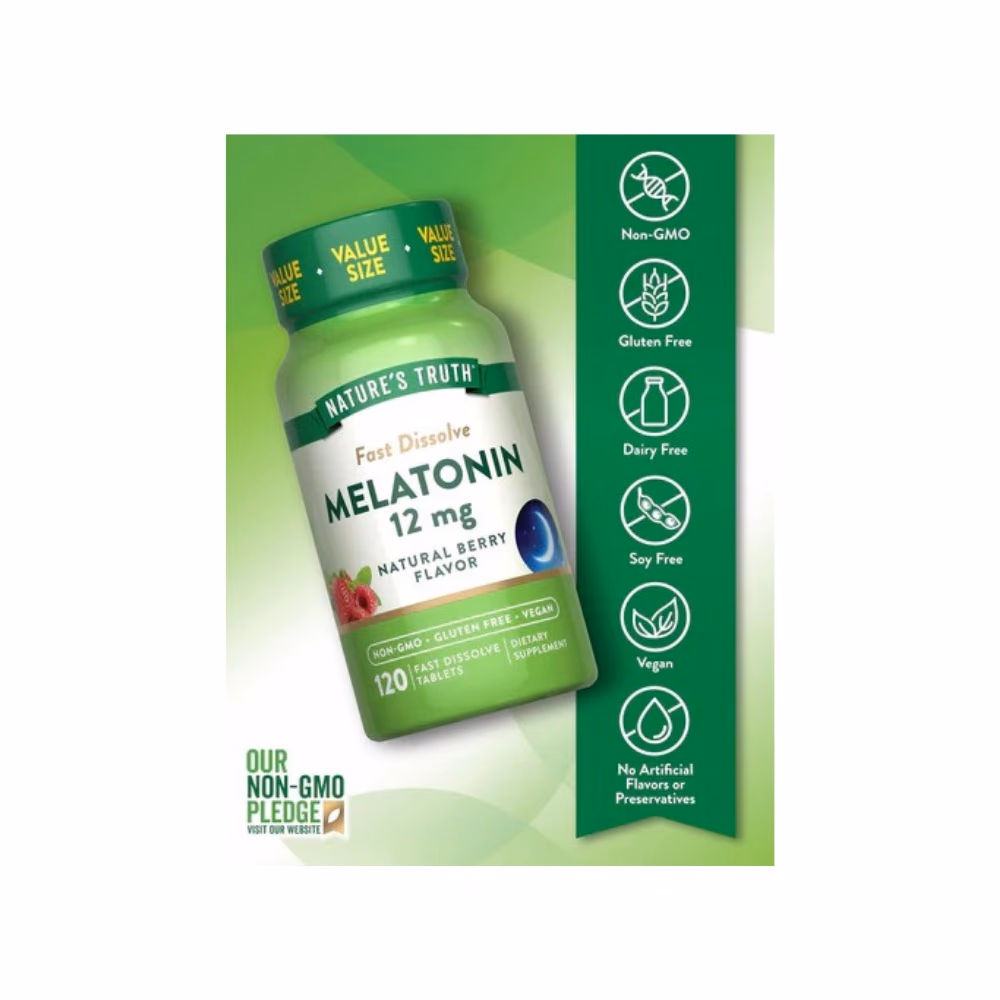 Nature's Truth Sleep Melatonin 12mg Tablets 120S 2