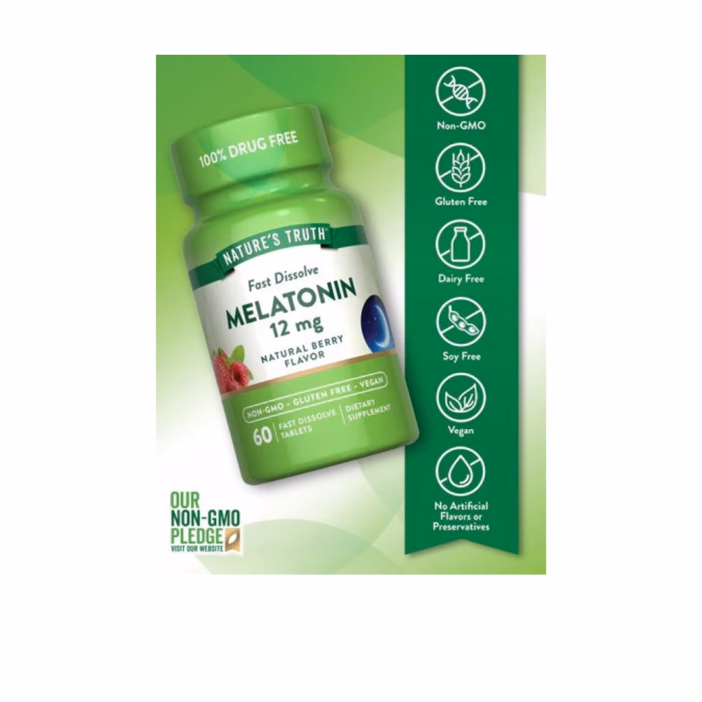 Nature's Truth Sleep Melatonin 12mg -60 Tablets  5