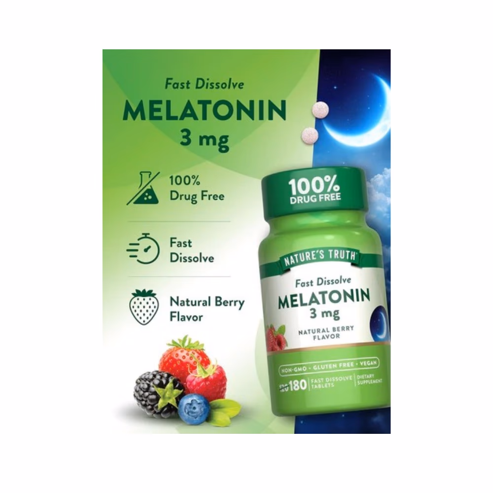 Nature's Truth Sleep Melatonin 3mg Tablets 180S 4