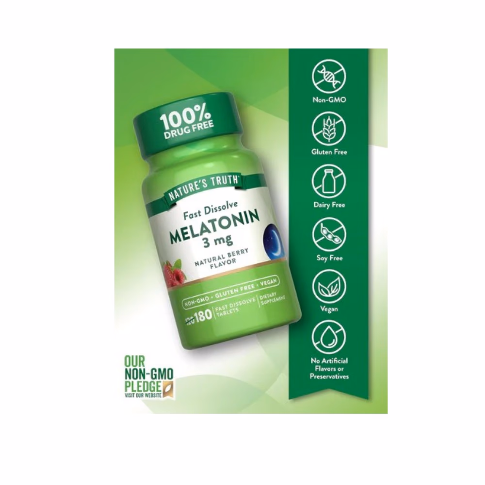 Nature's Truth Sleep Melatonin 3mg Tablets 180S 3