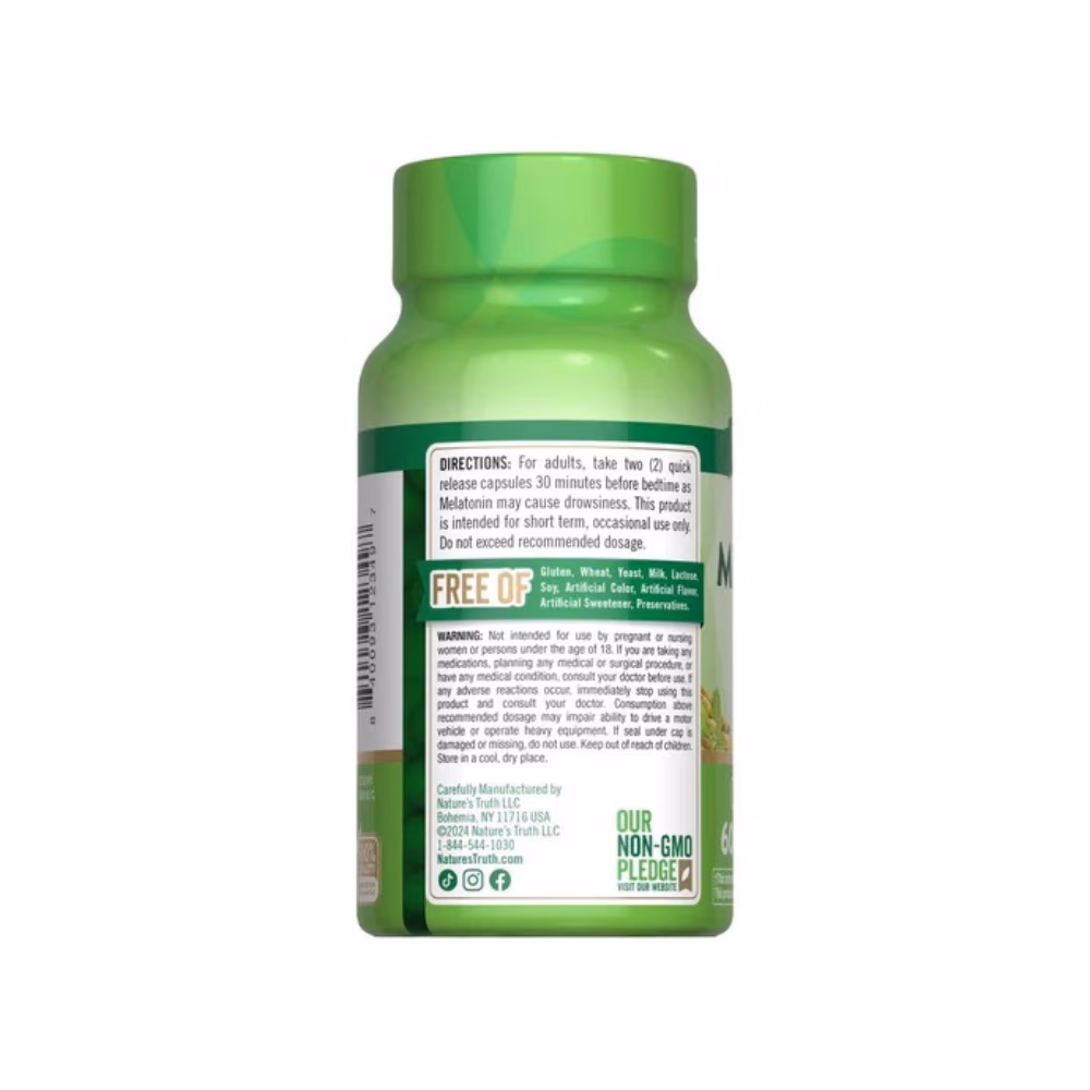  Nature's Truth Sleep Melatonin 10mg + Ashwagandha - 60 Capsules  5