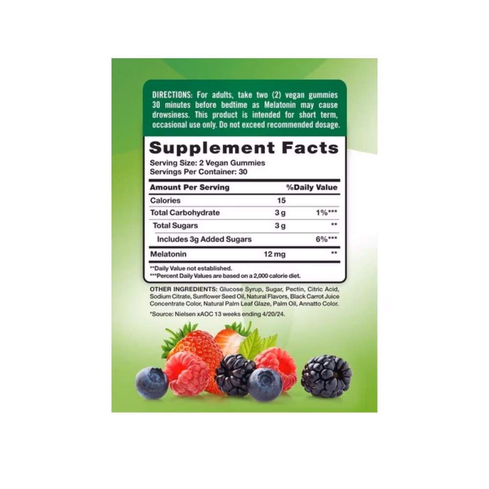 Nature's Truth Sleep Melatonin 12mg Mixed Berry Gummies 60S 5