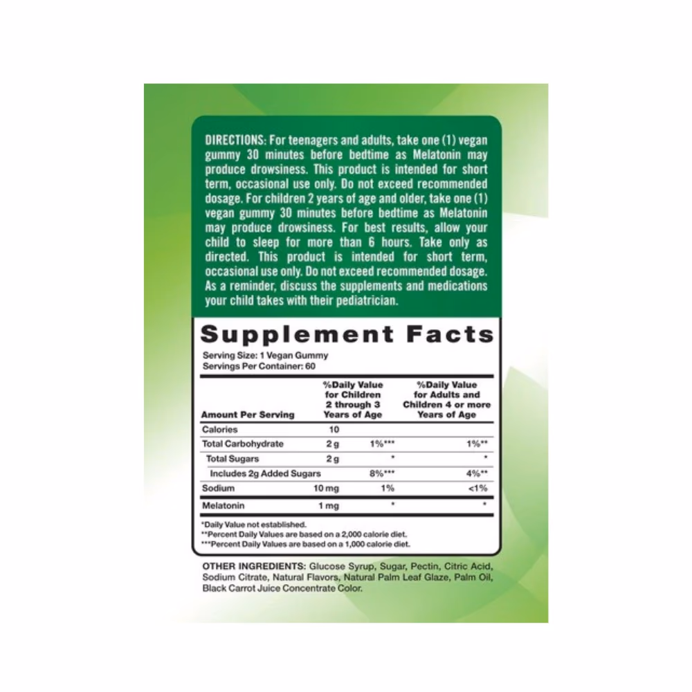 Nature's Truth Sleep Melatonin 1MG Cherry Pomegranate Gummies 60S 3