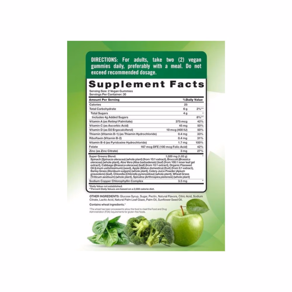 Nature's Truth Super Greens 10 Gummies 60s 5
