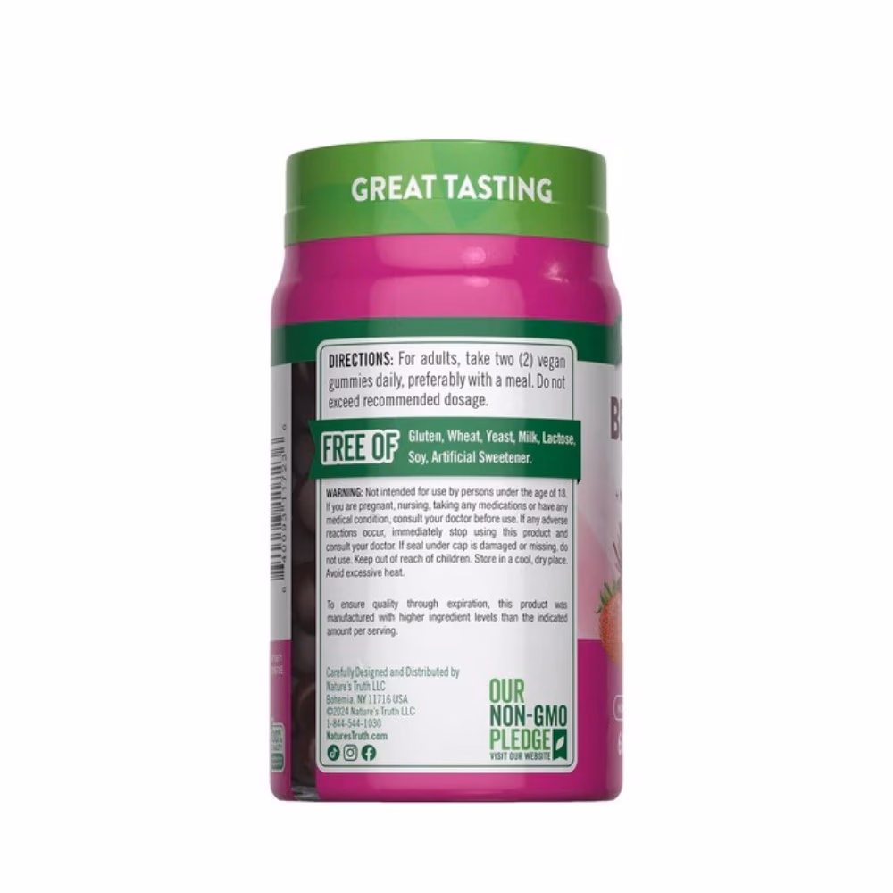 Nature's Truth Superfood Beet Root Strawberry Gummies 60s  3